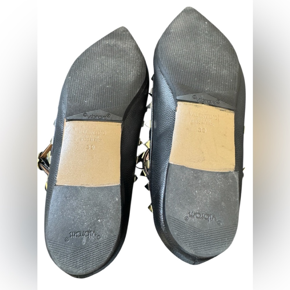 Valentino Black Studded T strap flats - Picture 10 of 10